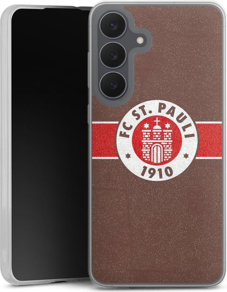 DeinDesign Slim Hülle für Samsung Galaxy S25 FE Silikon Case Ultra Dünn Handyhülle FC St. Pauli Logo Offizielles Lizenzprodukt