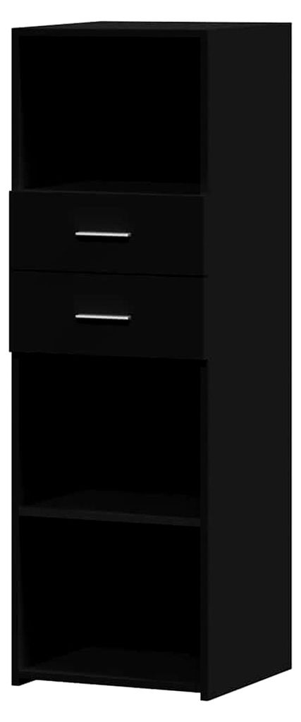 Highboard, Sideboard mit Stauraum, Kommode für das Wohnzimmer, Anrichte Beistellschrank, Schwarz Holzwerkstoff