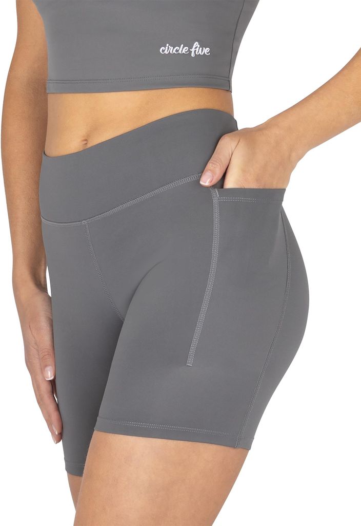 Circle Five High Waist Sport Shorts mit Taschen Radlershorts