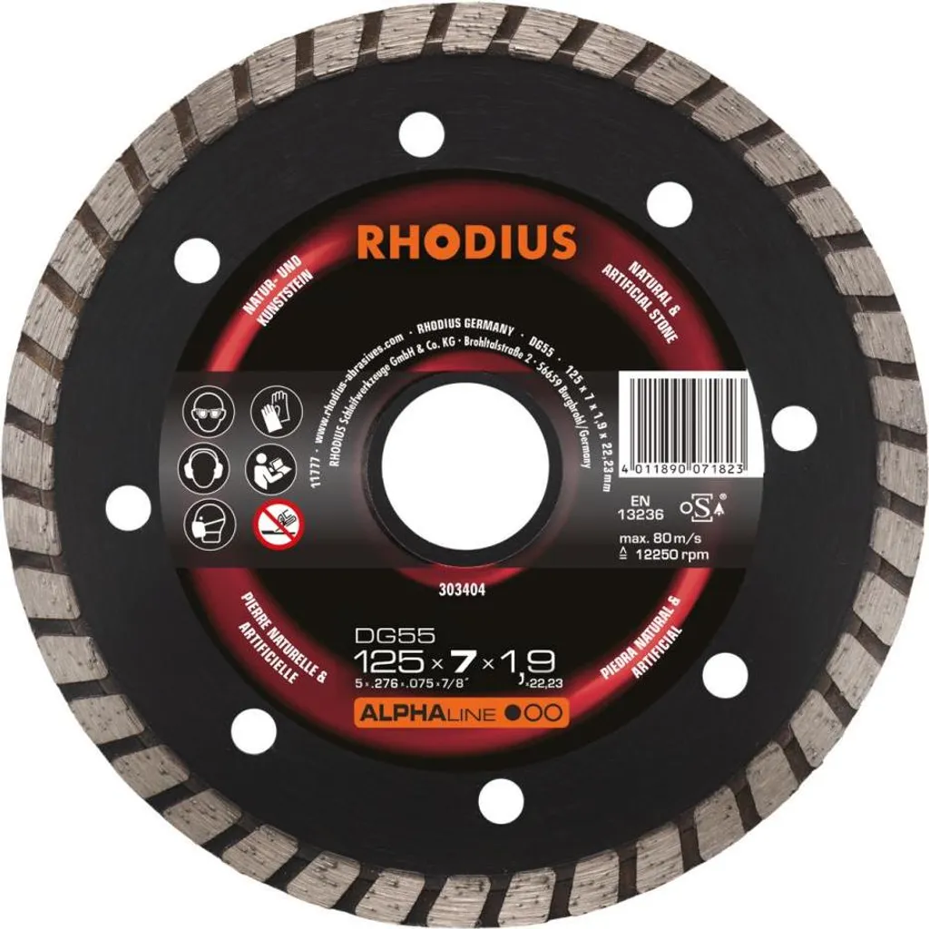 Offerta Disco Diamantato Rhodius DG55 125mm | Massima Velocità di Taglio