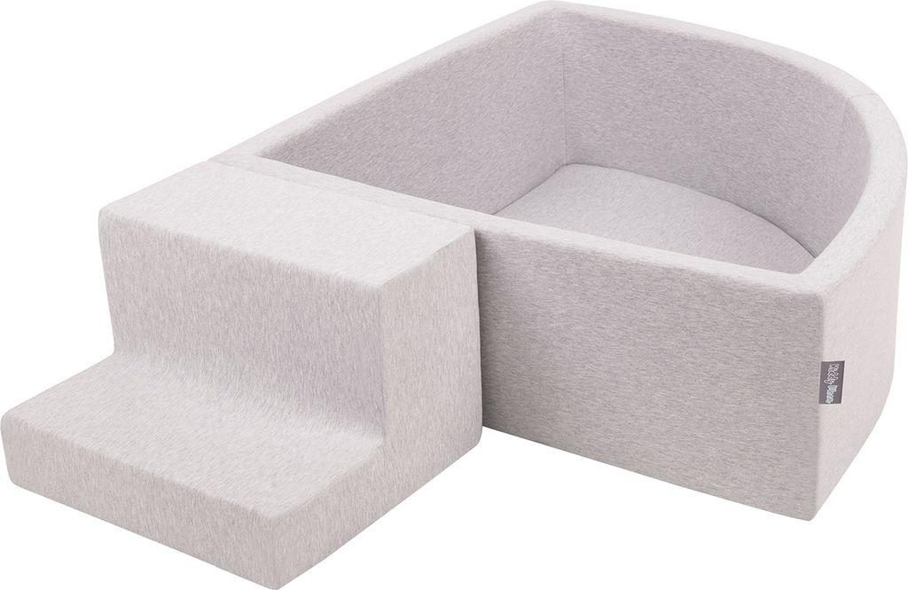 KiddyMoon Spielplatz Aus Schaumstoff Mit 100 Bälle 7cm Hindernisläufen Viertel Eckig Bällebad Mit Stüfchen Element Für Babys Und Kinder