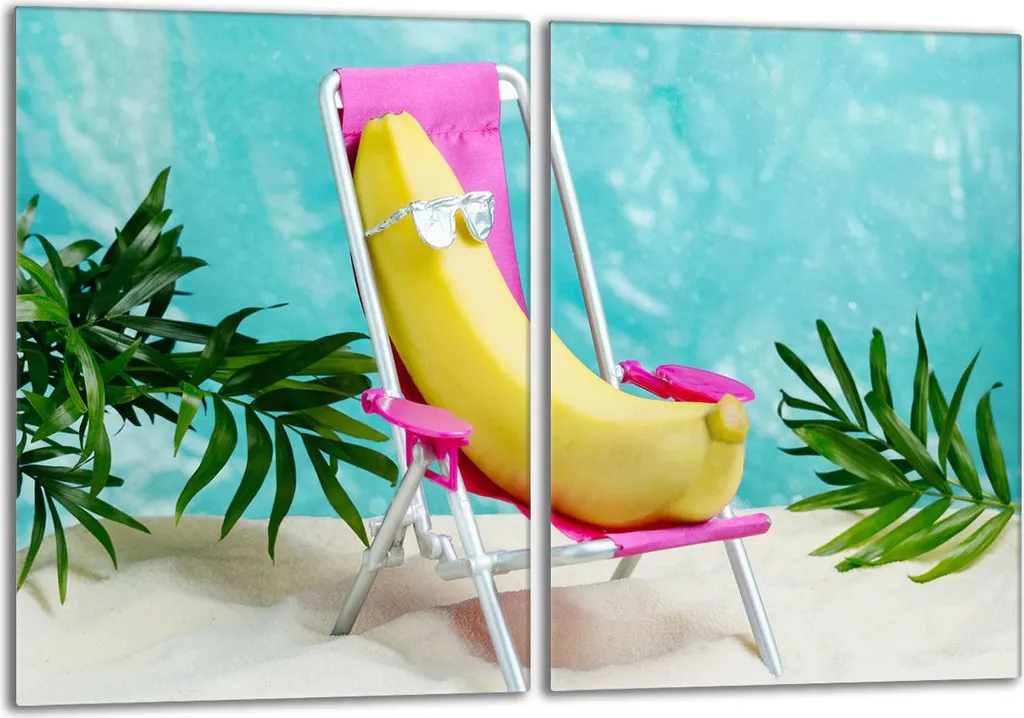 Coprifornelli in Vetro 40x52 cm 2 Pezzi Banana Beach Universali