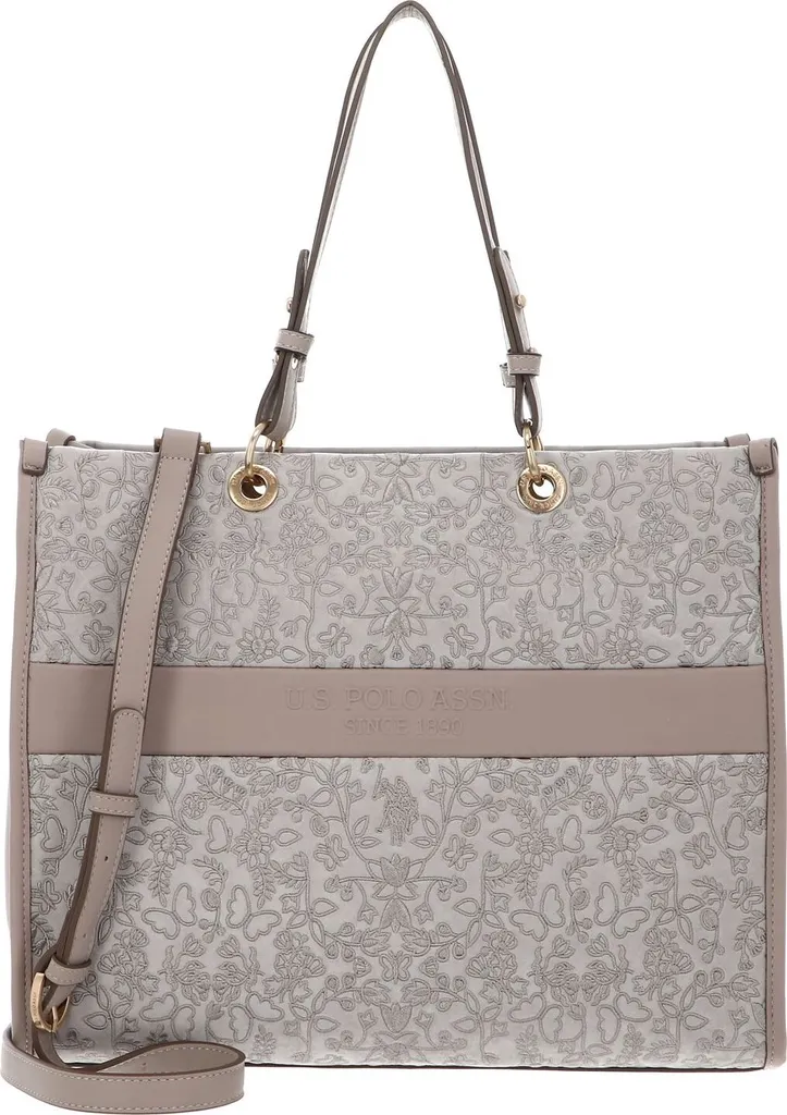 Sac cabas beige U.S. POLO ASSN., grand volume avec zip et anses larges