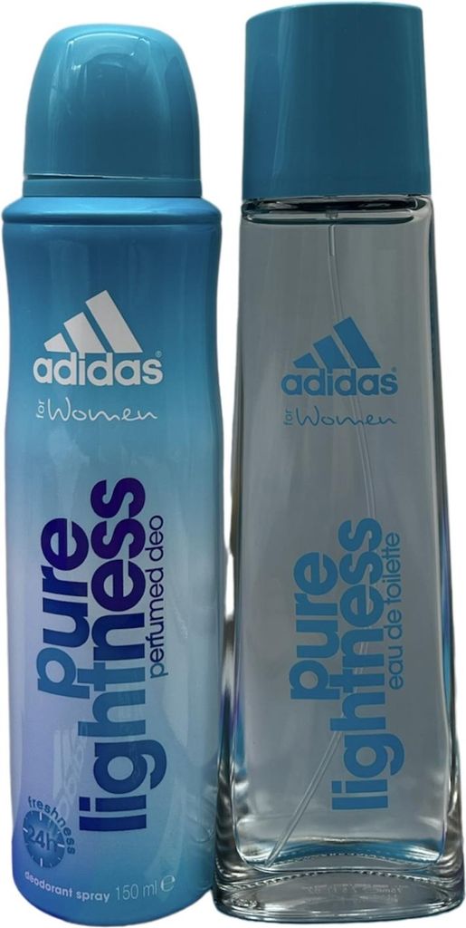 Adidas Pure Lightness EDT 75 ml + Deo Spray 150 ml Set Produktbild 