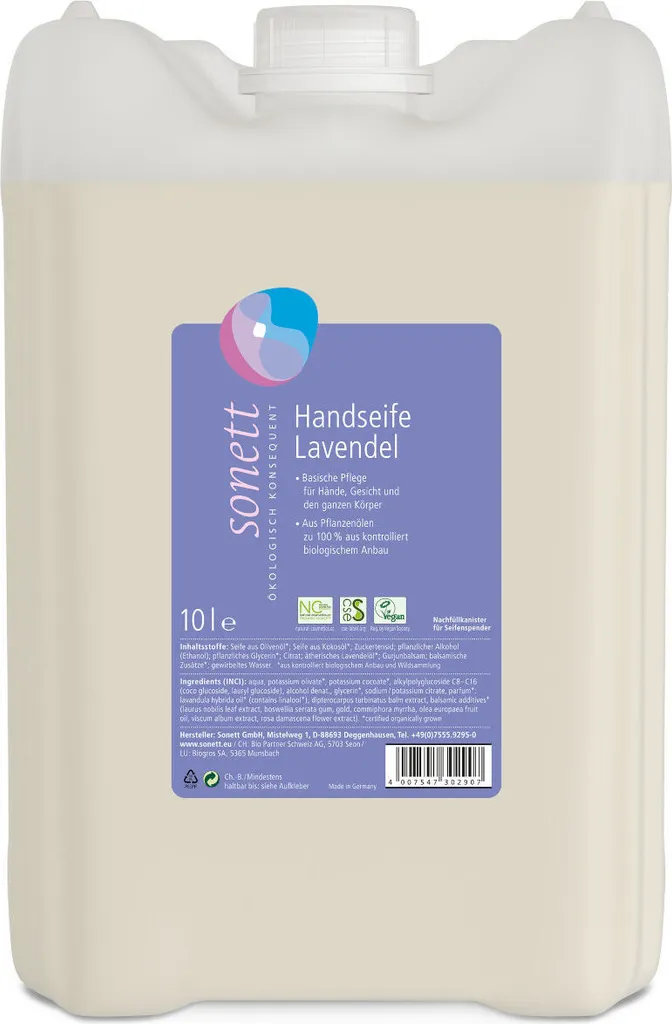 Sapone Mani Naturale Lavanda 10L - Eco-Ricarica Vegana e Delicata