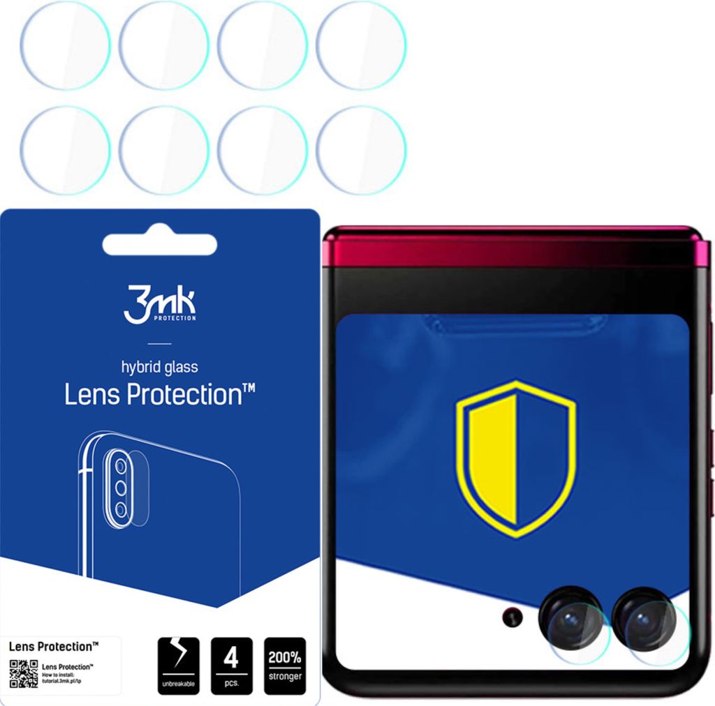 3mk Hybridglas Lens Protection fr Motorola Razr 40 Ultra Kamera Objektiv Kameralinse 6H (4 Stck)