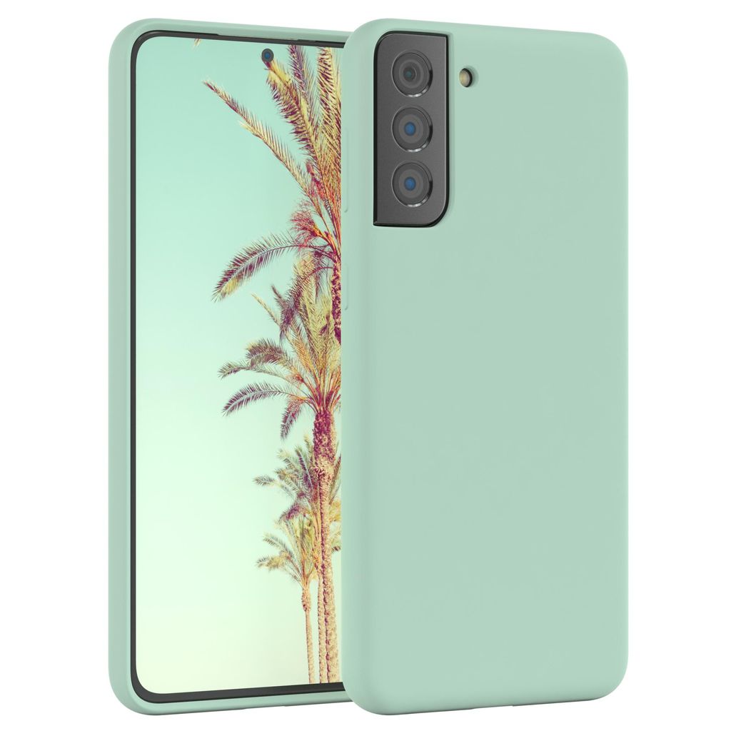 EAZY CASE Silikonhülle für Samsung Galaxy S21 Plus 5G Silikon Backcover Schutz in Grün