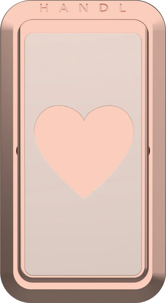 Supporto HANDLstick Rose Gold Heart - Accessorio Smartphone di Lusso