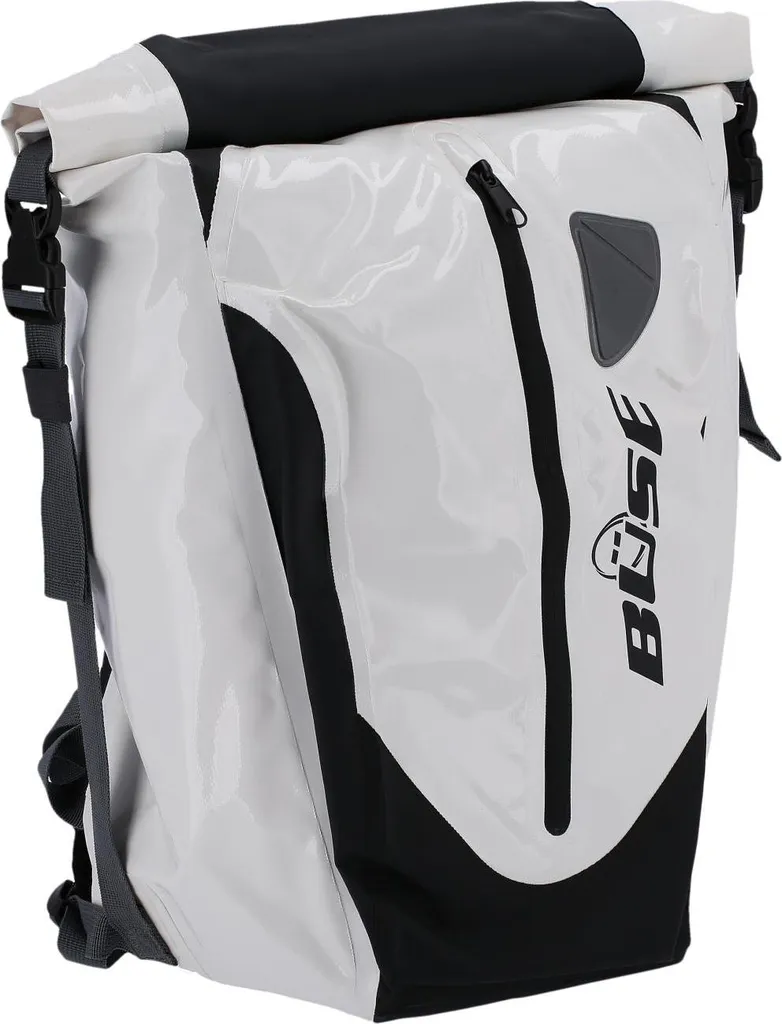 Sac à dos de moto imperméable Büse Rolltop 30 litres blanc haute qualité