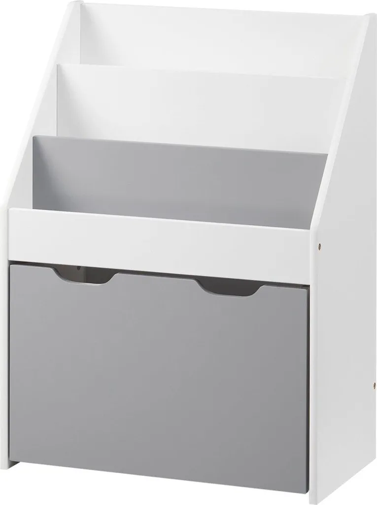 Bibliothèque Servio Happyment en MDF Blanc pour Chambre d'Enfant - Maison