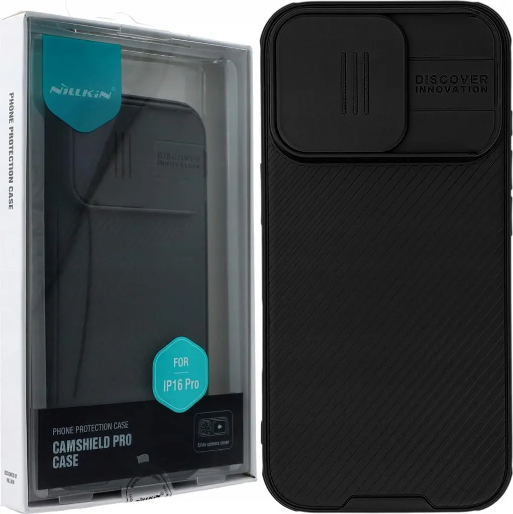 Custodia Nillkin CamShield Pro iPhone 16 Pro Nero - Protezione Fotocamera - 1