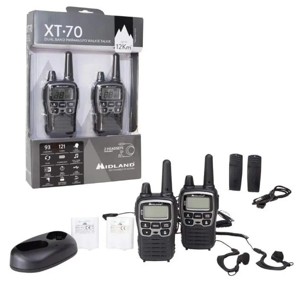 Midland XT70 Radio PMR446 avec Charge Rapide USB et 24 Canaux - 14