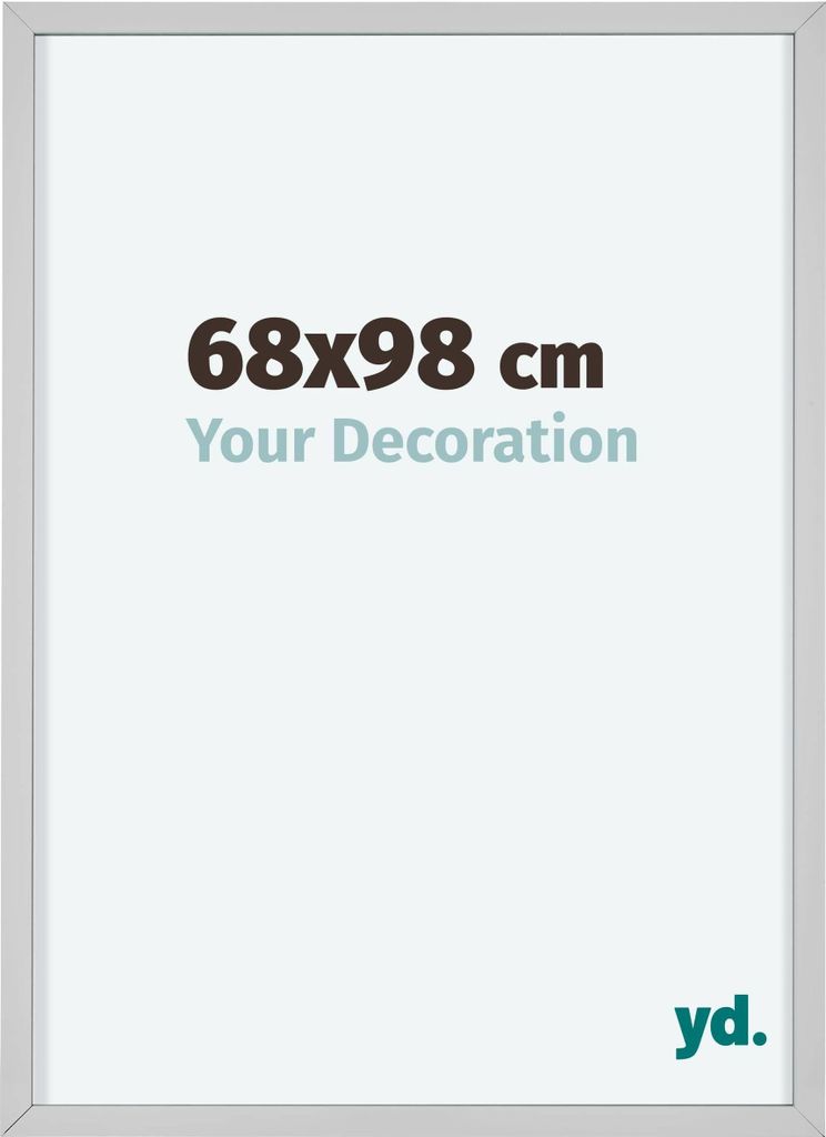 Bilderrahmen, 68x98 cm, Weiß, Aluminium, Virginia