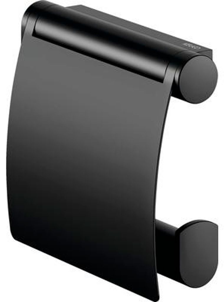 Toilettenpapierhalter KEUCO Plan Black Selection mit Deckel schwarz matt 14960370000
