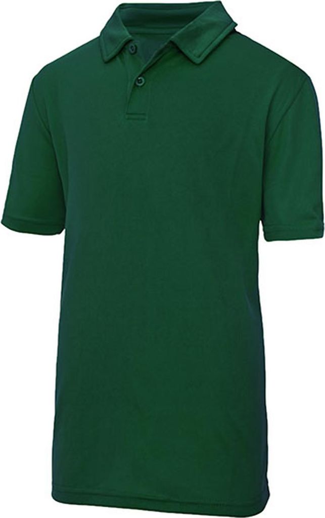 Just Cool Jungen Polo-Shirt Langarm Shirt Kurzarm Poloshirt T-Shirt, Größe:L, Farbe:Bottle Green