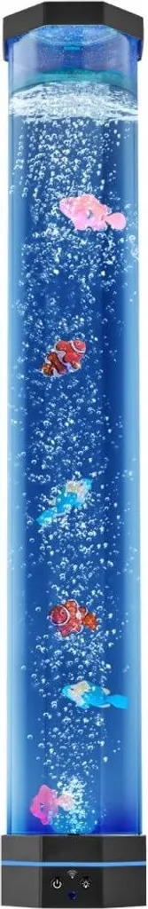Lampada Lavica 80cm Effetto Acquario | 16 Colori LED e Pesci Tropicali - 12