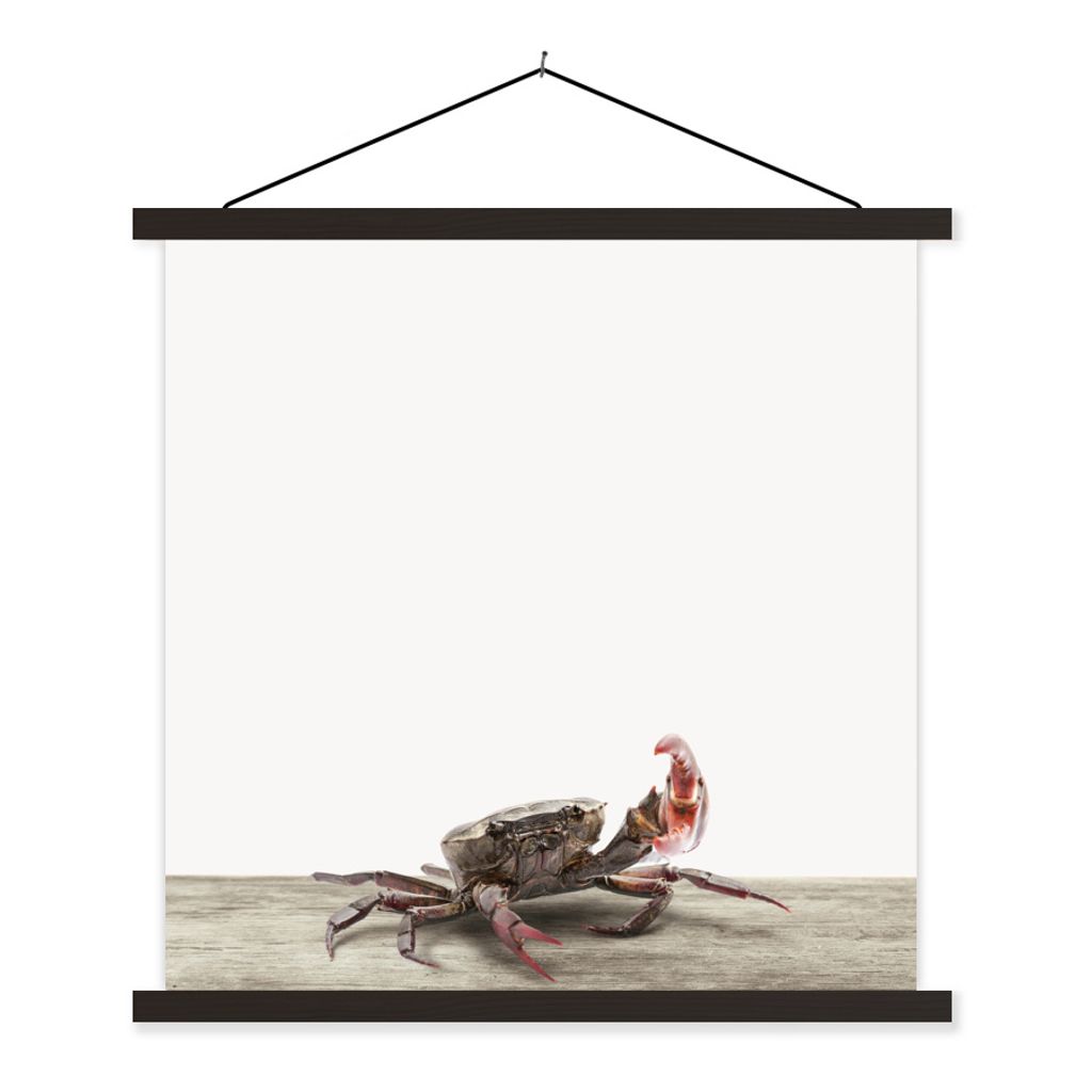 MuchoWow Textilposter Kinder - Krabbe - Meerestiere - Jungen - Mädchen - Kinder 60x60 cm mit schwarzem Rahmen - Posteraufhänger