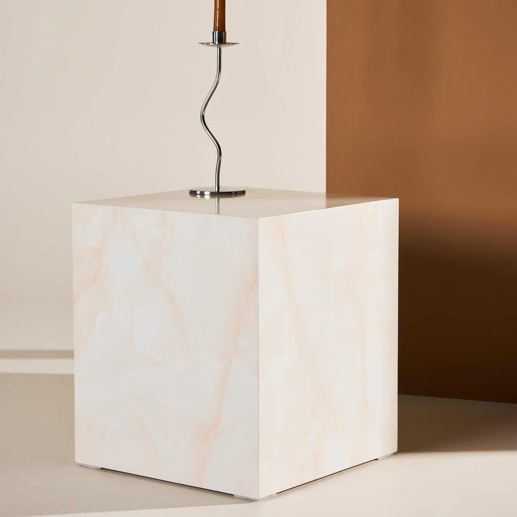 Guéridon York jaune clair : petit meuble d'appoint décoratif et chic - 14