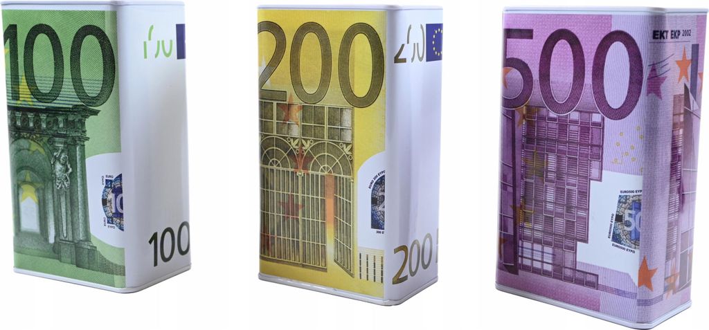 XXL Metall Spardose Euro Schein 16cm