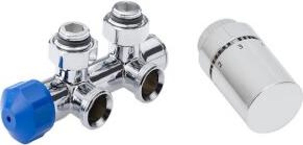 HSK 890829-02 Mittelanschluss Wand Ventil-Set-Eck Chrom