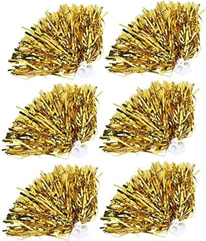 Stück Cheerleader-Pompons, Cheerleader-Zubehör für Sport, Party, Tanz (golden)