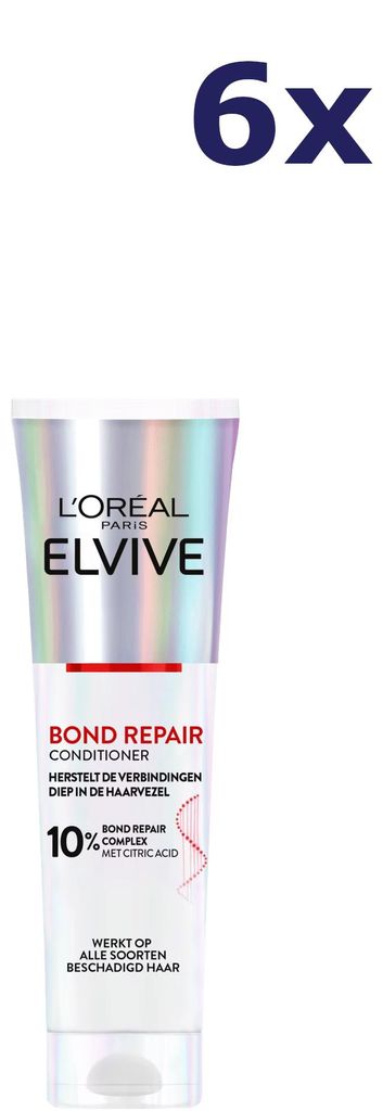 6x L'Oreal Elvive Conditioner 150ml Pro Bond Repair