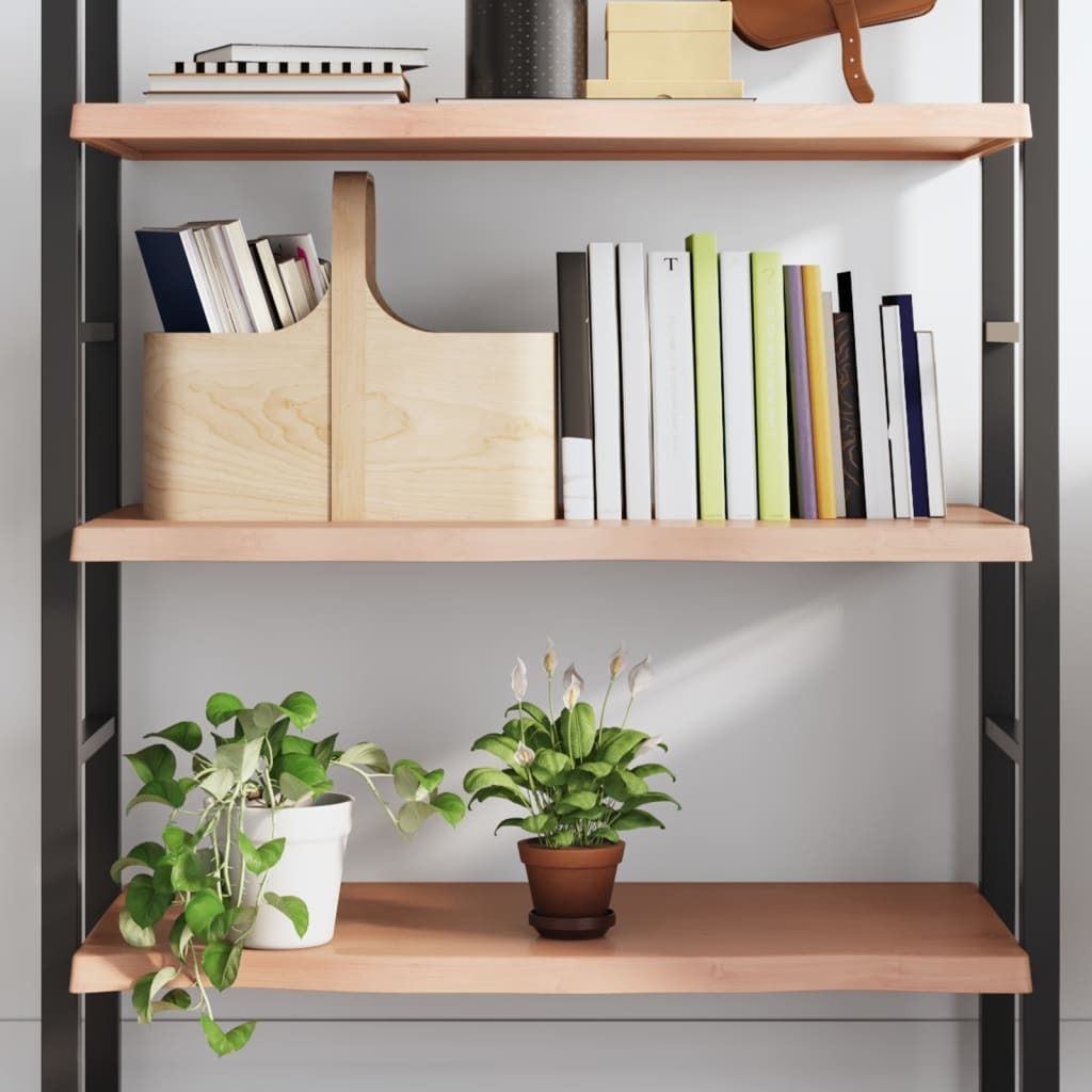 Wandregal Hellbraun 100x40x4 cm Massivholz Eiche Behandelt , Wandregale Design 2024