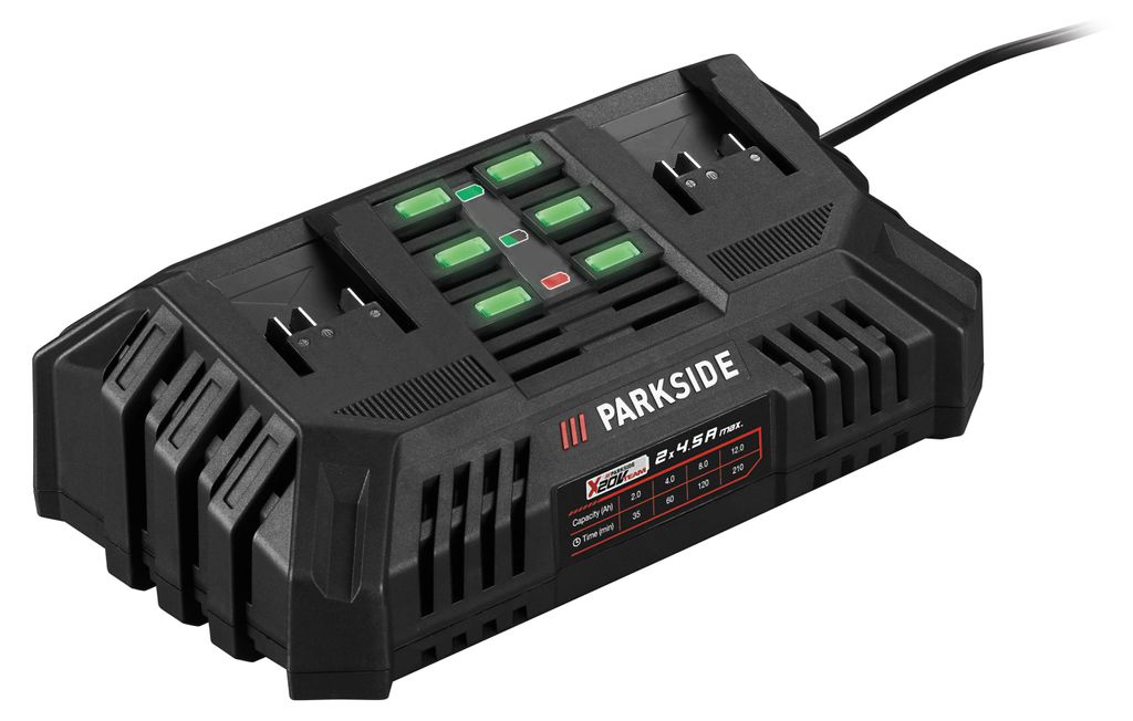 PARKSIDE® 20 V / 2 x 4,5 A Akku-Doppelladegerät »PDSLG 20 Produktbild 