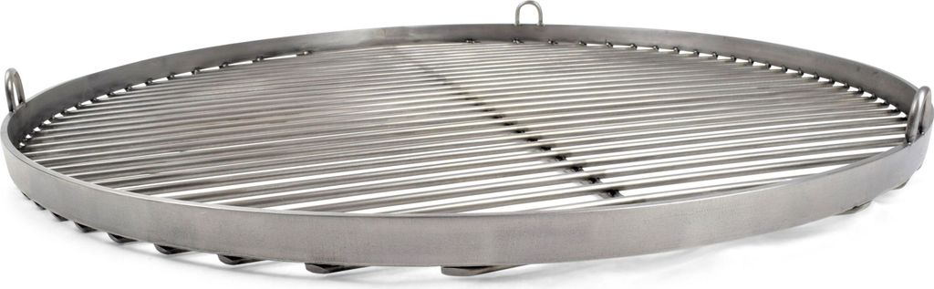 Grillrost RUND - 80cm aus Edelstahl - Handwerksprodukt - Germany mit 3 Aufhängeösen