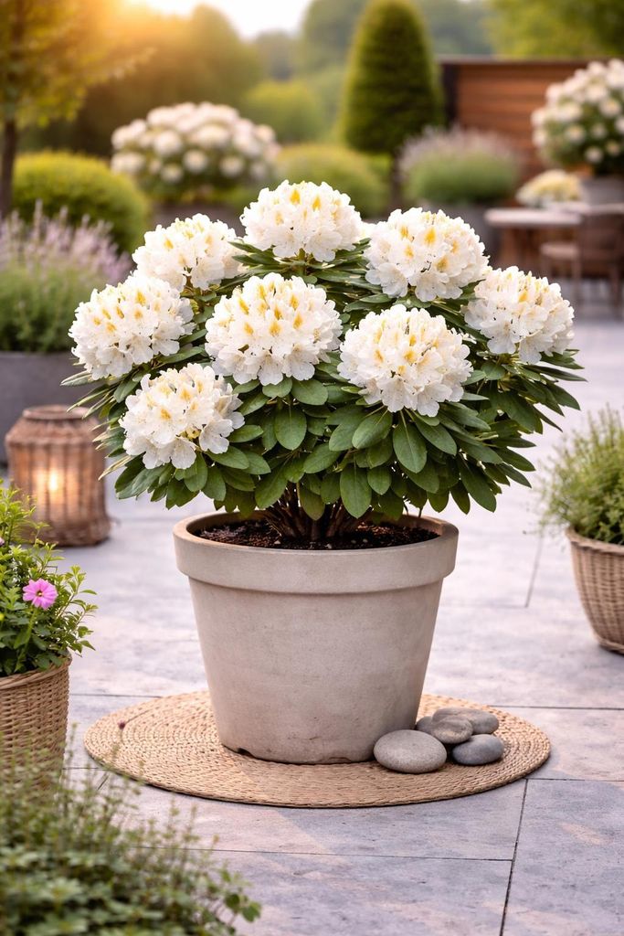 Rhododendron Cunningham’s White 15–20 cm – Winterhart, Produktbild 