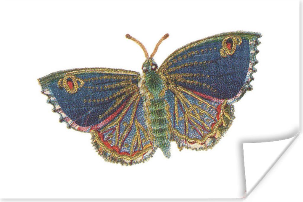 MuchoWow Poster Luxus - Schmetterling - Gold 180x120 cm - Fotoplakat
