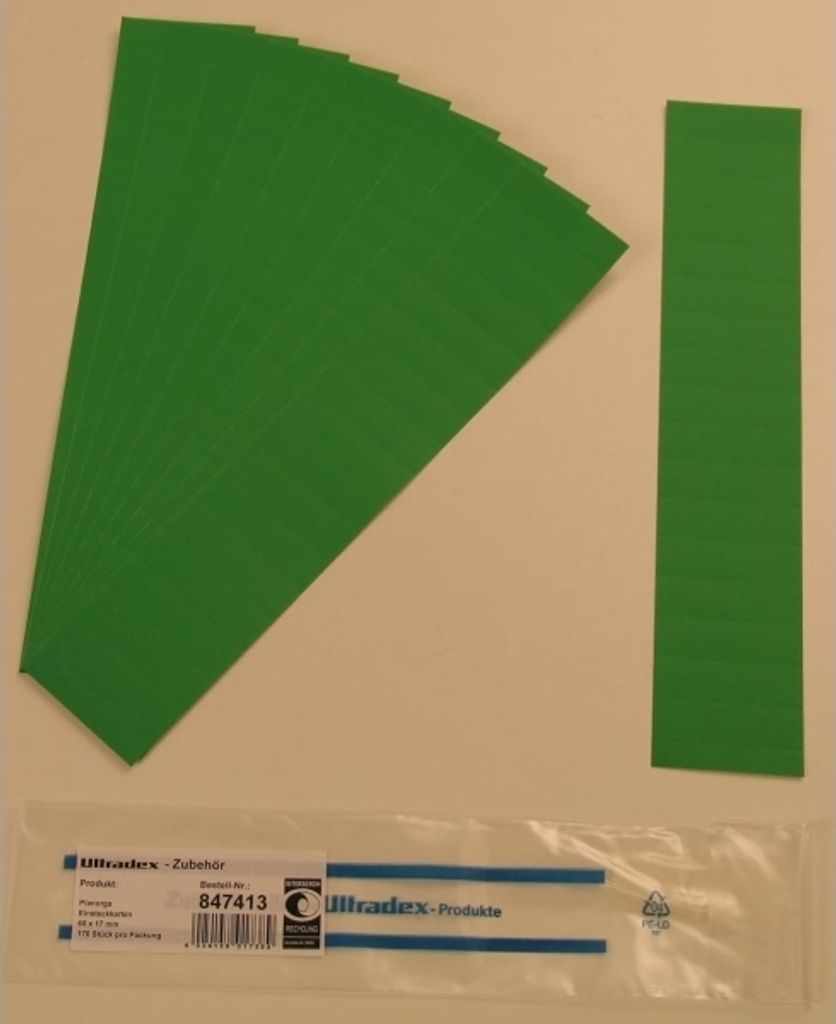 Ultradex Einsteckkarte 847413 60x17mm moos 170 St./Pack.