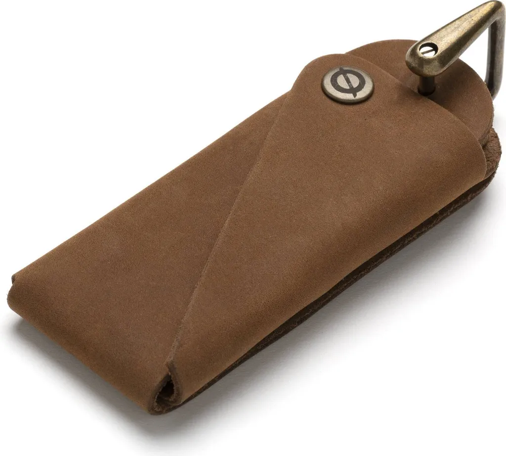 Porte-clés Brødrene Doce marron clair universel en cuir véritable chic