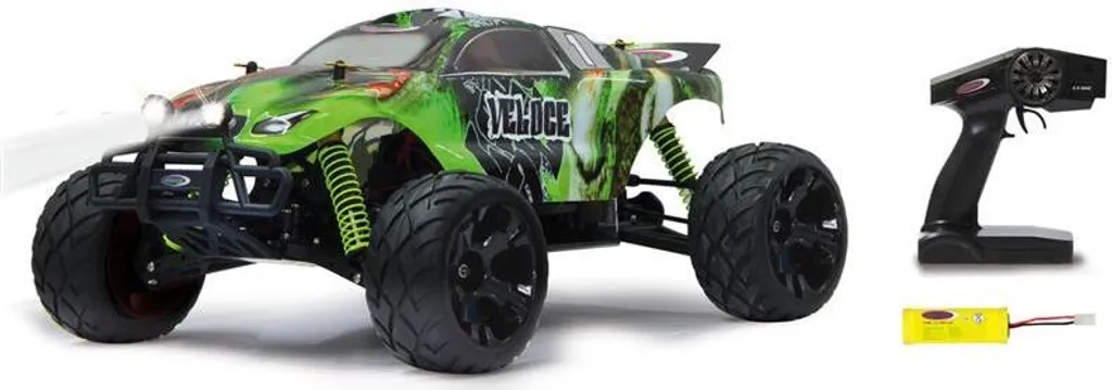 Monster Truck RC Veloce 4WD Puissant avec Éclairage LED et Accu NiMh