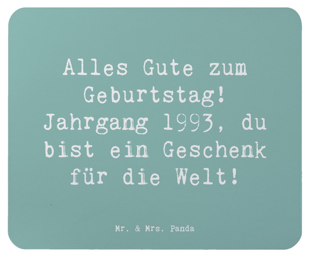 Mr. & Mrs. Panda Mauspad Spruch 1993 Geburtstag - Meeresbrise - Geschenk, pc, Mouse Pad, liebevolle Geschenke, Happy Birthday, Alles Gute zum, Mous...