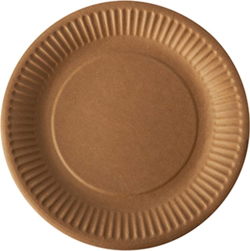 20 assiettes en carton marron 19 cm Pure issues de forêts Image du produit 