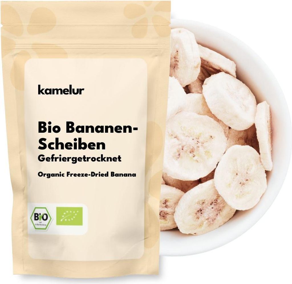 Kamelur Bio Bananen Scheiben gefriergetocknet 500 g