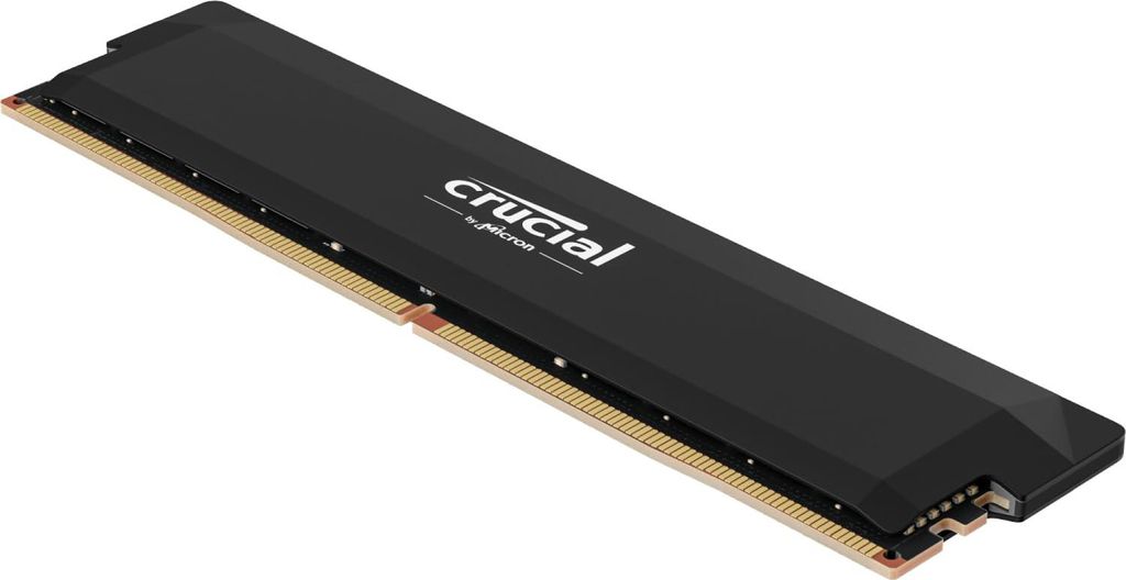 Crucial Pro OC RAM-Speicher DDR5 16GB 6400MHz CL38 Einzelmodul schwarz mit Kühlkörper