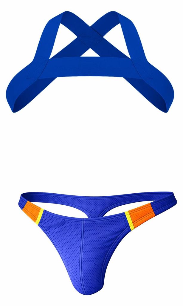 Barcode Berlin Multipack 1x RONAK Thong + 1x MATT Harness Blue - Größe M