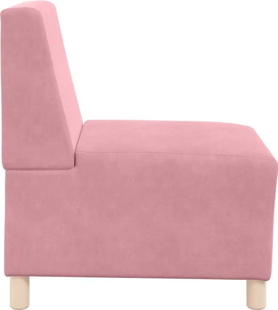 Modulo Divano Velluto Rosa 55 cm | Arredo Modulare Senza Braccioli - 5