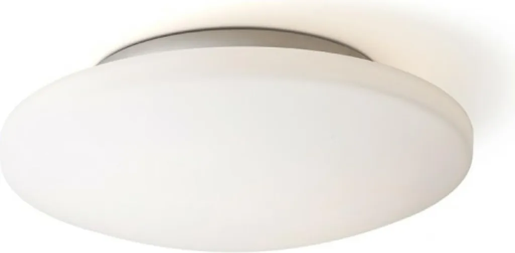 Plafonnier Salle de Bain IP44 SARA LED 36 Chrome et Verre Blanc Chaud