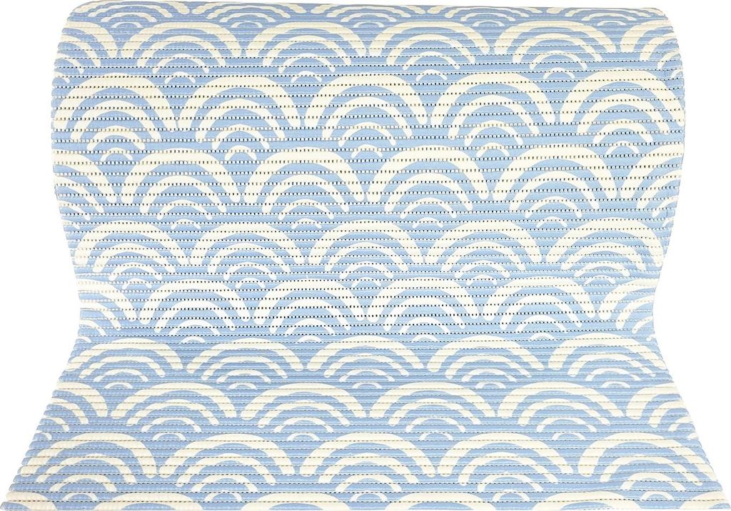 Weichschaummatte Bad 65x100 cm - Wellen - Badematte aus weichem, atmungsaktivem PVC - Antirutschmatte Bad für Innen- und Außenbereiche - Badteppi...