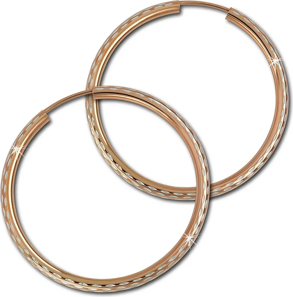 Boucles d'oreilles Créoles Rose Doré 30mm Idéales pour Style Quotidien