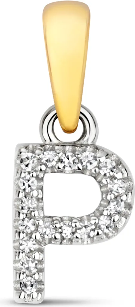 Pendentif Initiale Or 375 Qualité Bijouterie Diamant Durable 12mm TRS