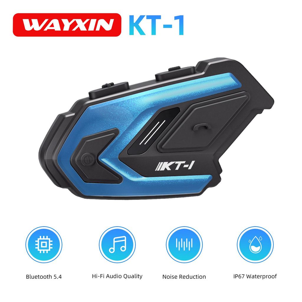 Motorrad Bluetooth 5.4 Kopfhörer,Motorrad Headset mit DSP&CVC Dual Geräuschunterdrückung,mit HI-FI, Freisprechfunktion/IP67(Kopplung Nicht mögl...