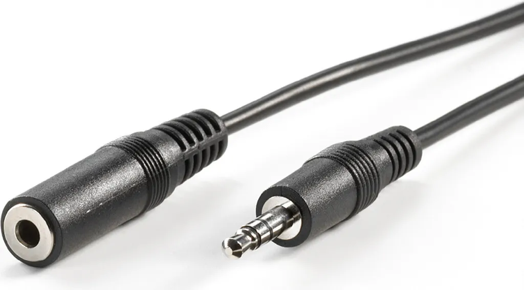 VALUE Cavo di prolunga da 3,5 mm ST / BU, nero, 2 m
