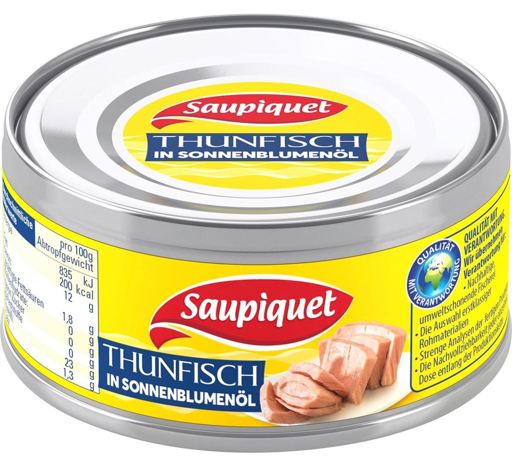 Saupiquet Tuńczyk w oleju słonecznikowym Kawałki tuńczyka w Zdjęcie produktu 
