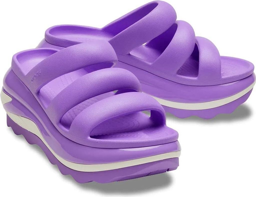 Crocs Mega Crush Triple Strap Badesandalen Lila EU 42-43 Herren,Damen Lila EU 42-43