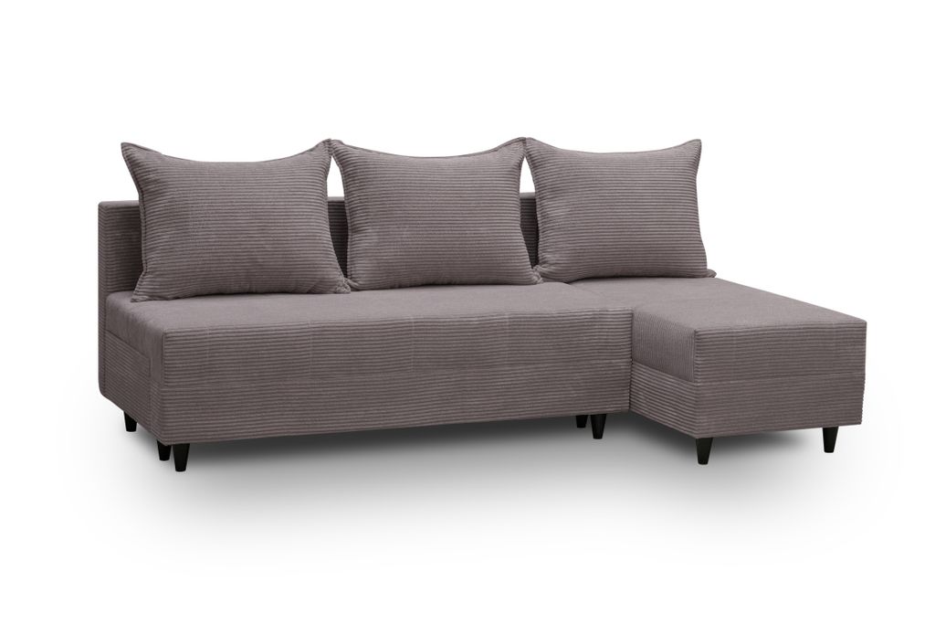 ROKSA Schlafsofa – rosagrau, rechts
