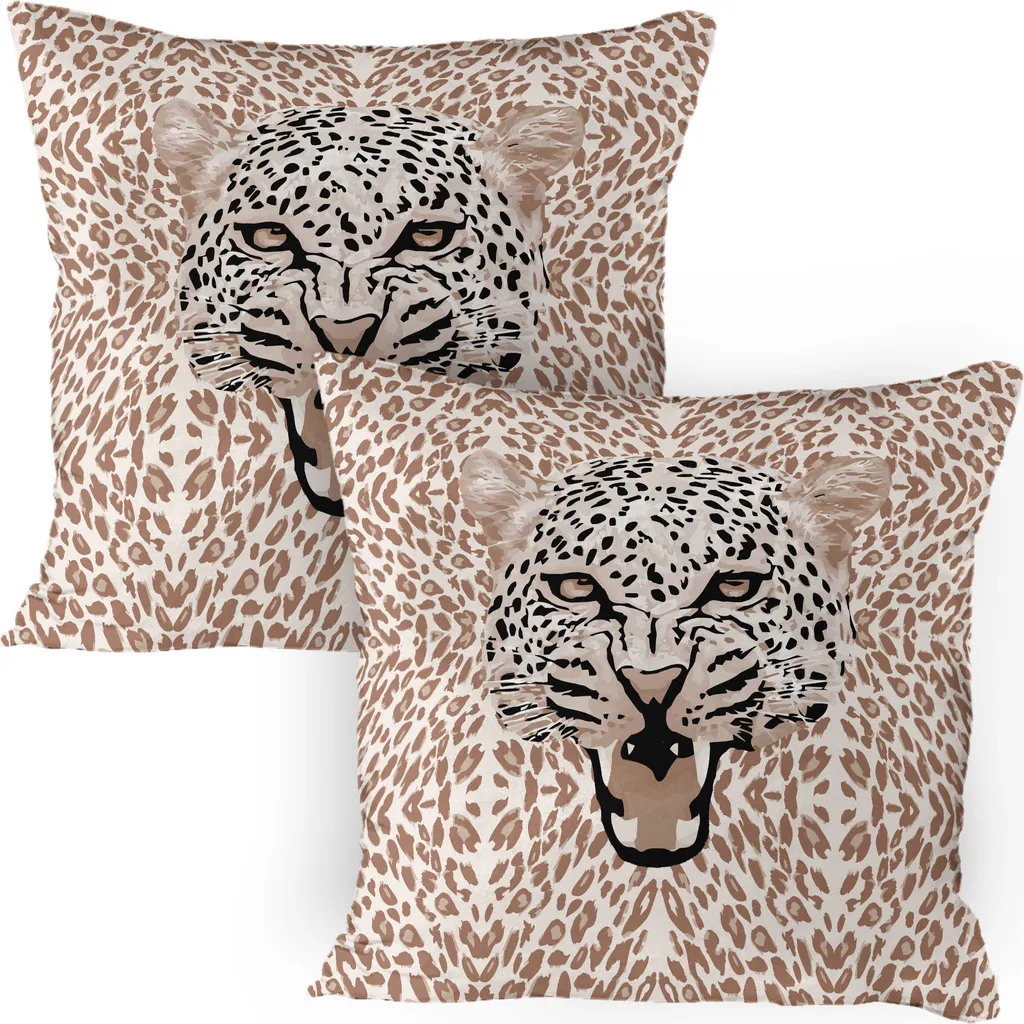 Federe 80x80 cm Leopardo Africano ABAKUHAUS Decorazione Moderna